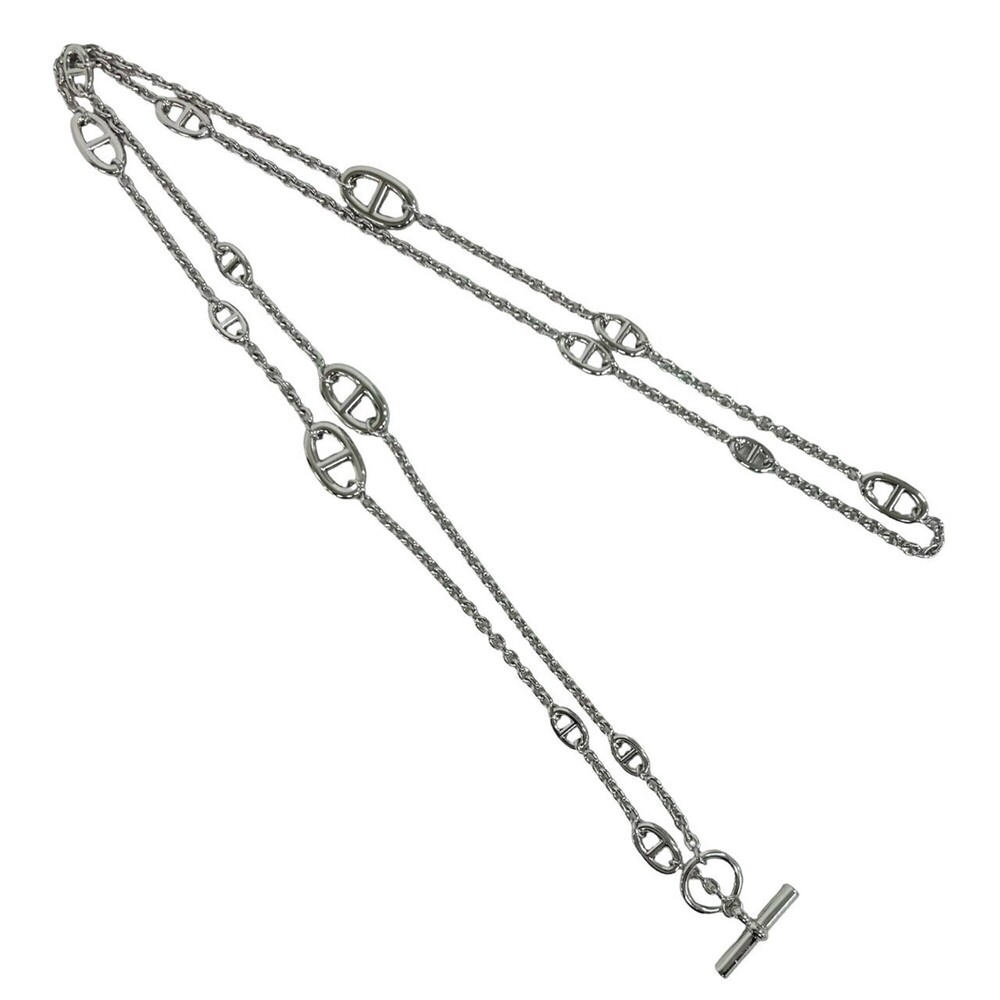 HERMES Silver Necklace